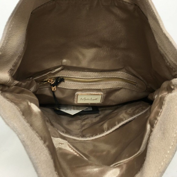 Moda Luxe Gianna Leather Clutch, Women's Size OS - Beige FLAW - Picture 10 of 13